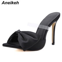 NEW Summer Concise Silk Butterfly-Knot STILETTO Women&#39;s Pumps Sexy Pointed Toe S - £31.85 GBP