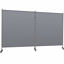 Office Partition 142&quot; W x 14&quot; D x 72&quot; H Room Divider Wall 2-Panel Office Div... - £95.52 GBP