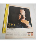 Skippy Peanut Butter Man Biting into Peanut Butter Sandwich Vintage Prin... - $9.98