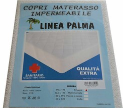 Coprimaterasso sanitario impermeabile Single Double And Cot Line Palm - £9.73 GBP+