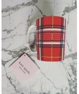 Kate Spade x Lenox Christmas Plaid Holiday Red Mug - £54.73 GBP