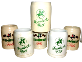 6 Isenbeck +1990 Hamm Pils &amp; Bier German Beer Steins - $49.95