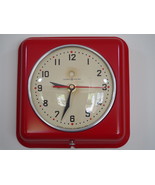 Vintage 1937-48 General Electric Red Wall Clock the &quot;Garcon&quot; 2H08 Art Deco - €81,91 EUR