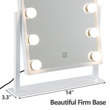 Lighted Cosmetic Vanity Mirror Hollywood Makeup Dimmable Touch Control D... - £67.13 GBP