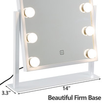 Lighted Cosmetic Vanity Mirror Hollywood Makeup Dimmable Touch Control D... - £63.11 GBP