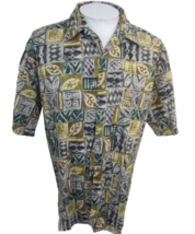 Tori Richard vtg Men Hawaiian camp shirt XL p2p 26 aloha tropical tribal batik - £35.03 GBP