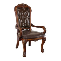 Dresden Executive Office Chair, Faux Leather &amp; Cherry Oak Finish - $8,761.73 MXN