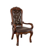 Dresden Executive Office Chair, Faux Leather &amp; Cherry Oak Finish - $8,761.73 MXN