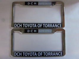 Pair of 2X DCH Toyota of Torrance License Plate Frame Dealership Plastic - £22.84 GBP