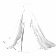 Sexy Mermaid Prom Dress Long Formal Evening Gowns with Train Plus Size White 18W - £91.75 GBP