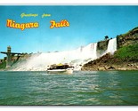 Lady of the Lake Greetings From Niagara Falls New York UNP Chrome Postca... - £1.52 GBP