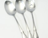 Oneidacraft Chateau Serving Spoons SATIN 8-1/4" Stainless Lot of 3 - $29.39