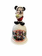 Schmid Merry Christmas Mickey Claus 1989 Annual Bell With Box - $11.49
