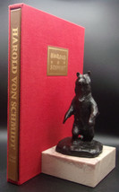 Harold Von Schmidt Signed Leather Slipcase Book &amp; Bronze Bear Sculpture West Art - £703.13 GBP