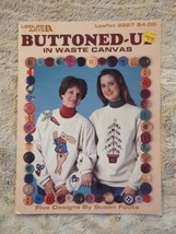 Leisure Arts Buttoned Up Easter Grandma Sweaters Waste Canvas Cross Stit... - £5.71 GBP