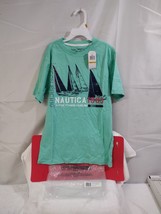 New, Nautica NSSDA48F 331 Mint Medium (10/12) Boys/Girls Graphic T-Shirt - £9.28 GBP