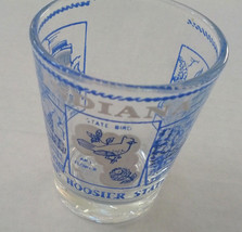 Vintage retro state shot glass Indiana the hooiser state collectible souvenir - £15.27 GBP