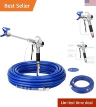 High-Pressure 3600 PSI Airless Spray Gun Set with 50ft Hose and Extensio... - $102.46