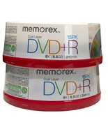 Memorex 15 Pack DVD+R 8X 8.5 GB 240 Minutes Lot Of 2 New Sealed - $31.18