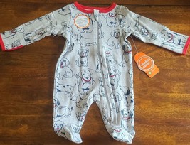 Wonder Nation ~ One (1) Piece Sleeper ~ Dog Pattern ~ Newborn ~ Zip Closure - £11.95 GBP