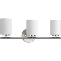 Replay Collection 3-Light Etched White Glass Modern Bath Vanity Light Brushed - £46.88 GBP