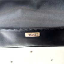 Tumi Black Leather Trim &amp; Handle Top Zip Nylon Medium Shoulder Bag 1107SS - £51.51 GBP