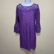 Tiana B. Purple Tdress Bell Sleeves Sz 4 New - $34.50