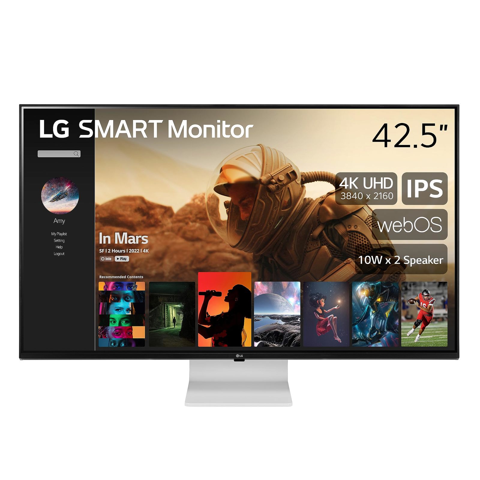 LG Smart Monitor (43SQ700S) -43-Inch 4K UHD(3840x2160) IPS Display, webO... - $711.38