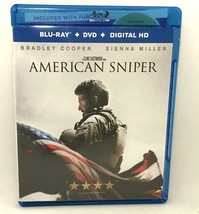 American Sniper Bradley Cooper 2 Disc Blu-ray &amp; DVD &amp; Digital Code Tested (D) - £11.06 GBP