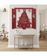 Merry Christmas Wall Hanging Metal Sign - Festive Holiday  Home Decor Gift  - $56.11 CAD+