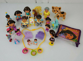 Dora the Explorer Doll Figure Set Lot PVC Plastic 2011 Viacom Mattel DecoPac - £46.38 GBP