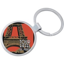 Tour Eiffel Paris Keychain - Includes 1.25 Inch Loop for Keys or Backpack - £8.42 GBP