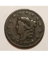 1817 CORONET HEAD LARGE CENT 13 STARS. This coin still looks fairly dece... - £43.82 GBP