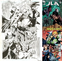 Tom Derenick Signed JLA #124 Original DC Comic Art Page Batman Vs. Green Lantern - £390.54 GBP