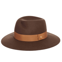 Rag &amp; Bone Zoe Wool Felt Fedora Hat, Spanish Style Pecan Brown, Small, NWT - £109.55 GBP