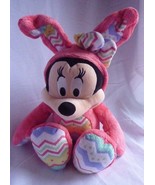 Disney Store Minnie Mouse Plush Stuffed Easter Bunny 14&#39;&#39; Pink - $13.67