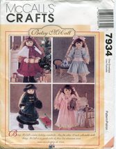 McCall&#39;s Crafts Pattern 7934 Winter Holiday Doll Clothes for 18&quot; Betsy McCall - £4.49 GBP