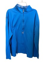 Spyder Men’s Pullover Blue Quarter Zip Size L Logo peeling - £17.31 GBP