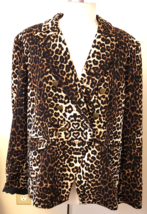 Carolina Belle Montreal Women’s Double Breasted Blazer Sz.XL Leopard Print - £39.95 GBP