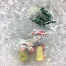 Snow White Grumpy Dopey Dwarfs Disney PVC Vintage 3 piece Cake Topper w Trees - £13.22 GBP