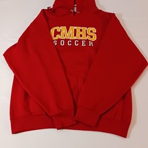 Jerzees NuBlend CMHS SOCCER Men's L Cotton Blend Red Hoodie Pullover Sweatshirt image 10