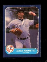 1986 Fleer #116 Dave Righetti Nm Yankees *X88410 - £1.14 GBP