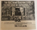 NBC News Decision 92 Tv Guide Print Ad Bill Clinton George Bush TPA17 - $5.93