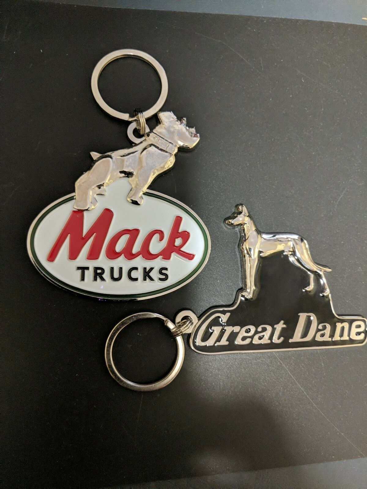 Mack Truck/Great Dane Emblem Keychains. Get both with free shipping (D2-G6) - $20.99