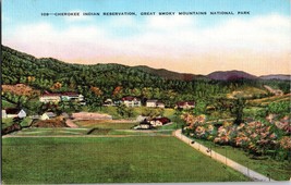 Cherokee Indian Reservation Vintage Postcard Great Smoky Mountains NC &amp; TN (C9) - £3.82 GBP