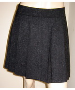 GAP Low Rise Black/Gray Flecked Short Stretch Pleated Skirt (6) NEW - £15.33 GBP