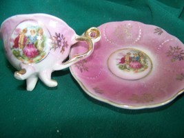 Victorian People 3 footed mini tea cup and saucer (a quality product  Ja... - $10.00