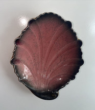 Vintage Carlton Ware &quot;Rouge Royale&quot; Leaf Shaped Trinket Dish, Pink W/ Black Edge - £8.30 GBP