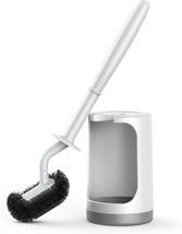Toilet Bowl Brush Holder Set: Curved Design with Holder for Deep Cleanin... - $17.62