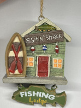Fishing Shack Christmas Ornament Fishing Lodge Outdoorsman Hunter Boat F... - $12.50